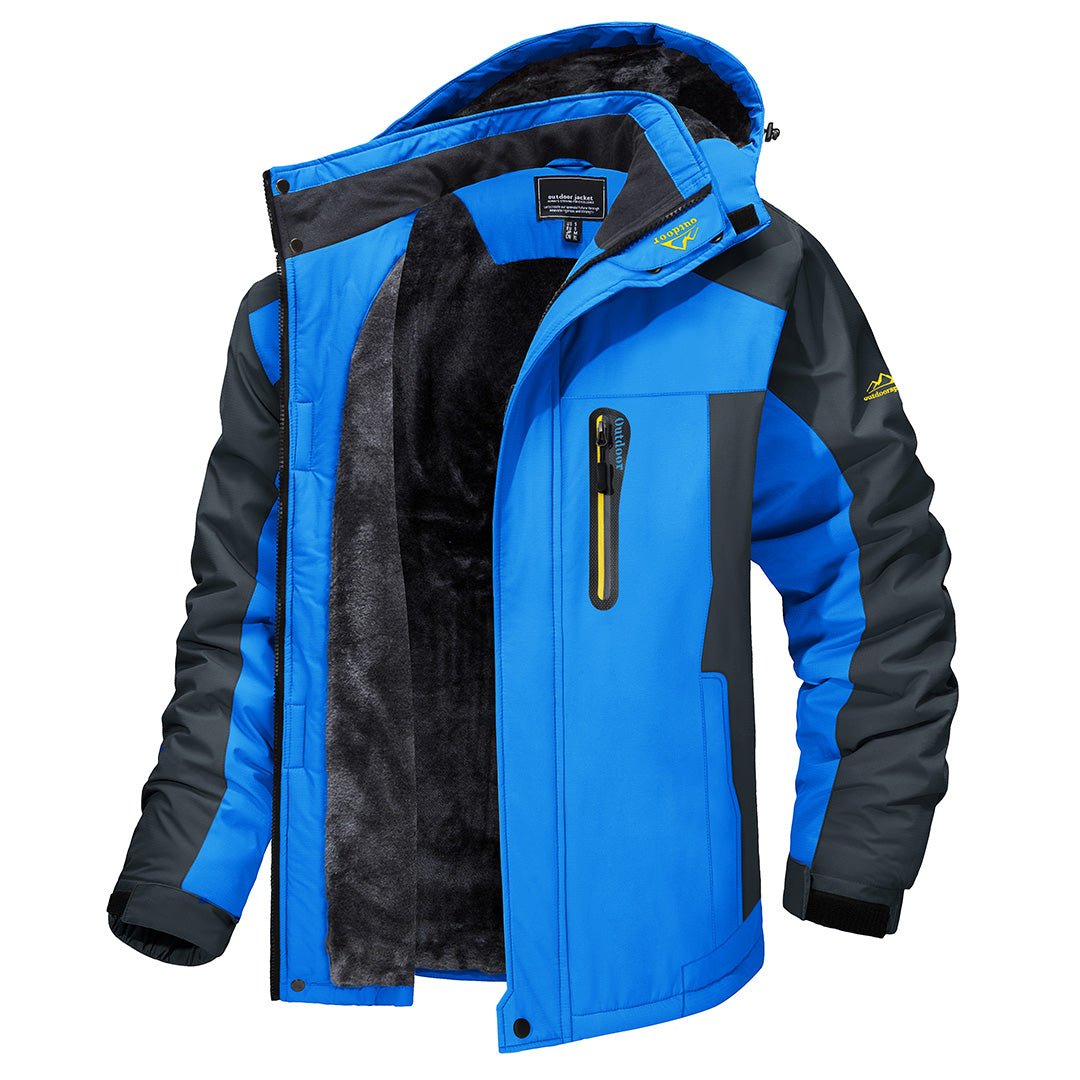 Herren Outdoorjacke | Winddicht & Wasserdicht | Warmes Innenfutter & Abnehmbare Kapuze