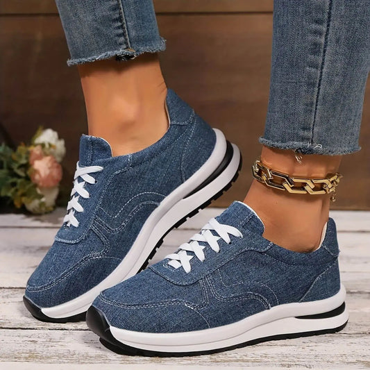 Herren Sneaker | Denim-Look | Atmungsaktives Obermaterial & Rutschfeste Sohle