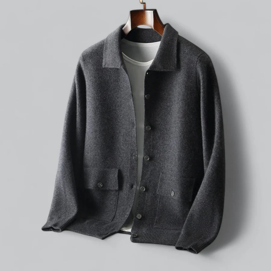 Herren Strickjacke mit Daunenfüllung – Warm, bequem und stilvoll für den Winter