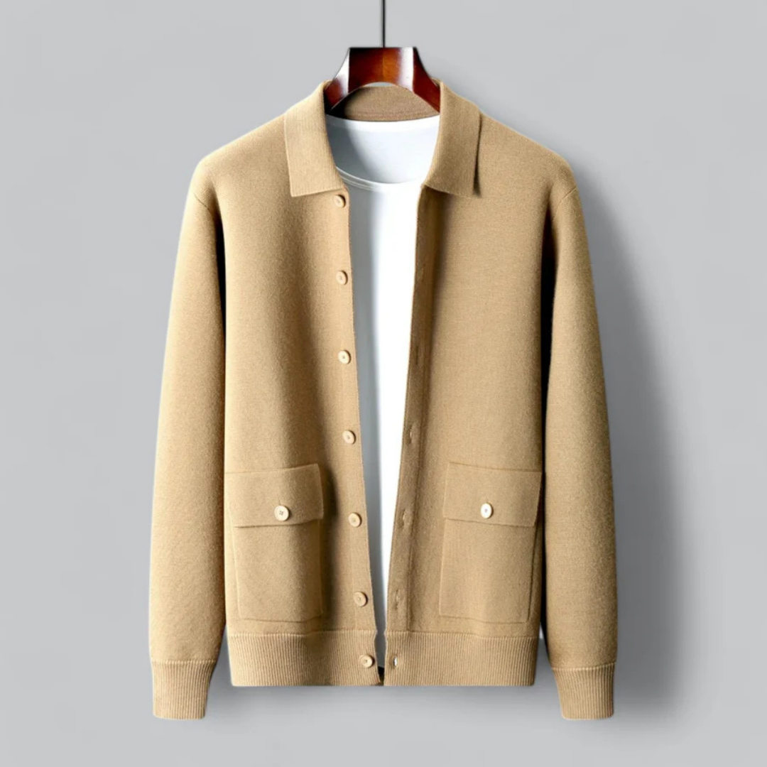 Herren Strickjacke mit Daunenfüllung – Warm, bequem und stilvoll für den Winter