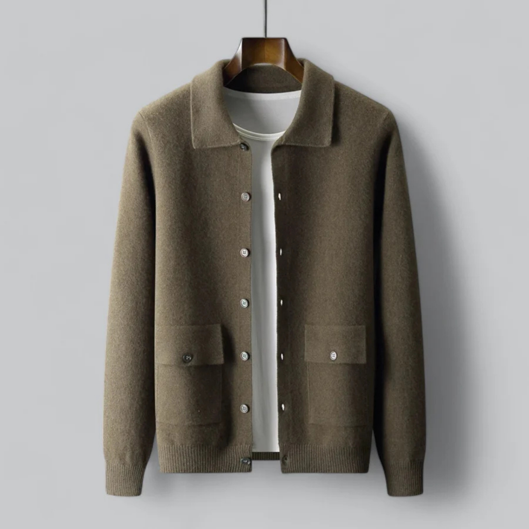 Herren Strickjacke mit Daunenfüllung – Warm, bequem und stilvoll für den Winter