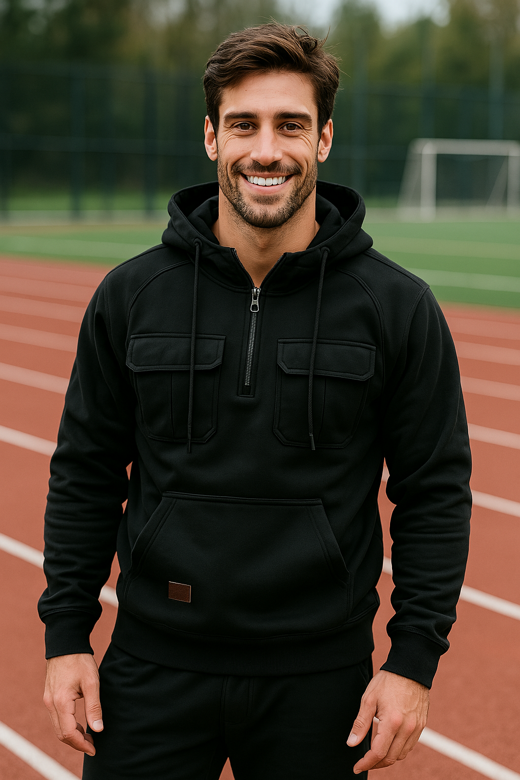 Herren Tactical Hoodie | Robustes Funktionsmaterial | Halber Reißverschluss & Outdoor-Design