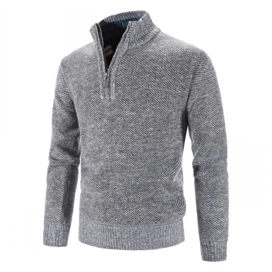 Herren Warme Pullover | Halber Reißverschluss