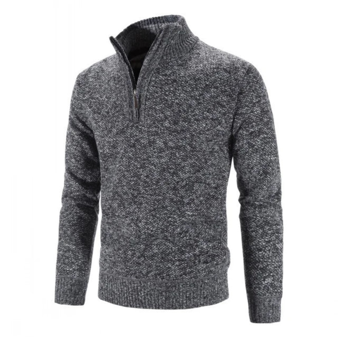 Herren Warme Pullover | Halber Reißverschluss