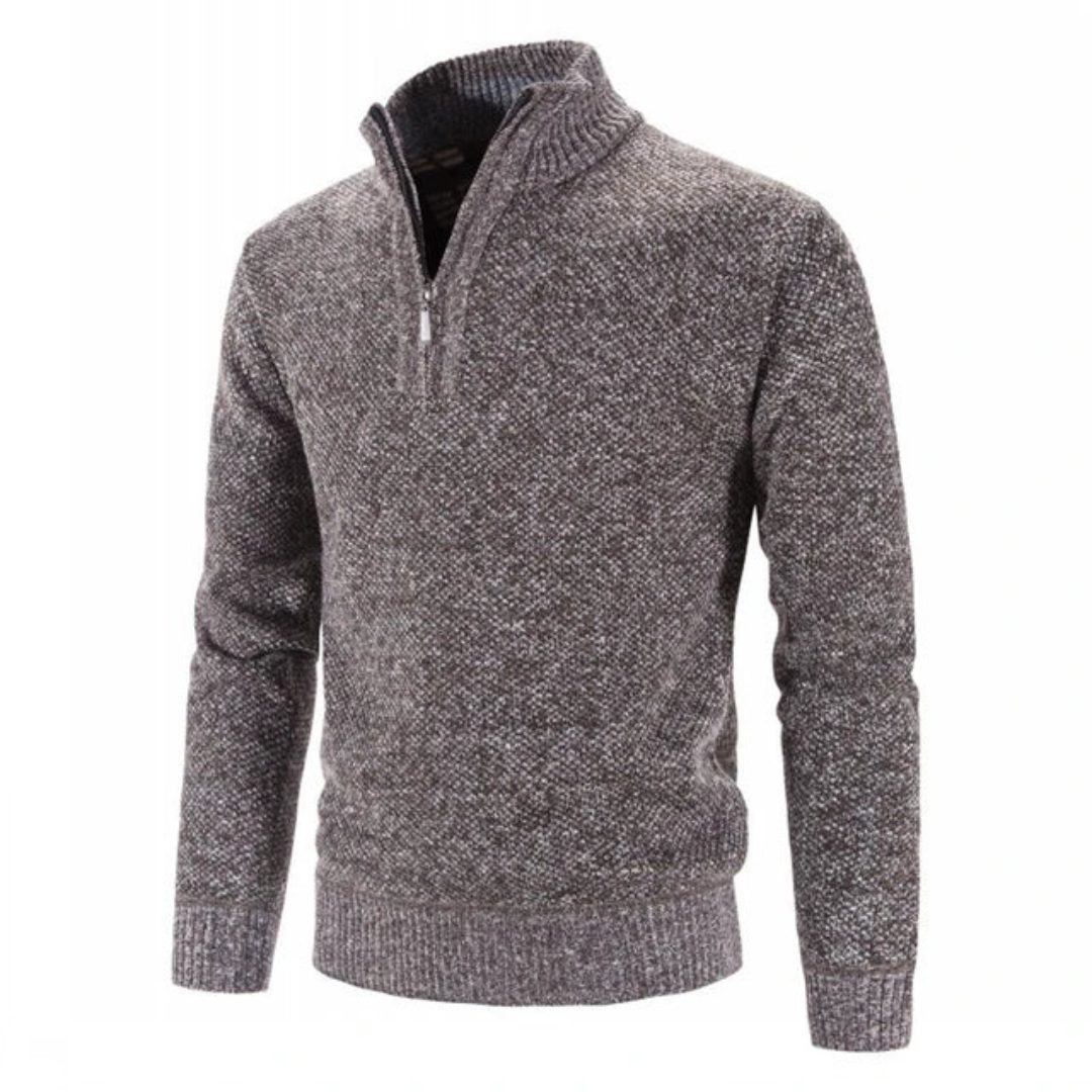 Herren Warme Pullover | Halber Reißverschluss