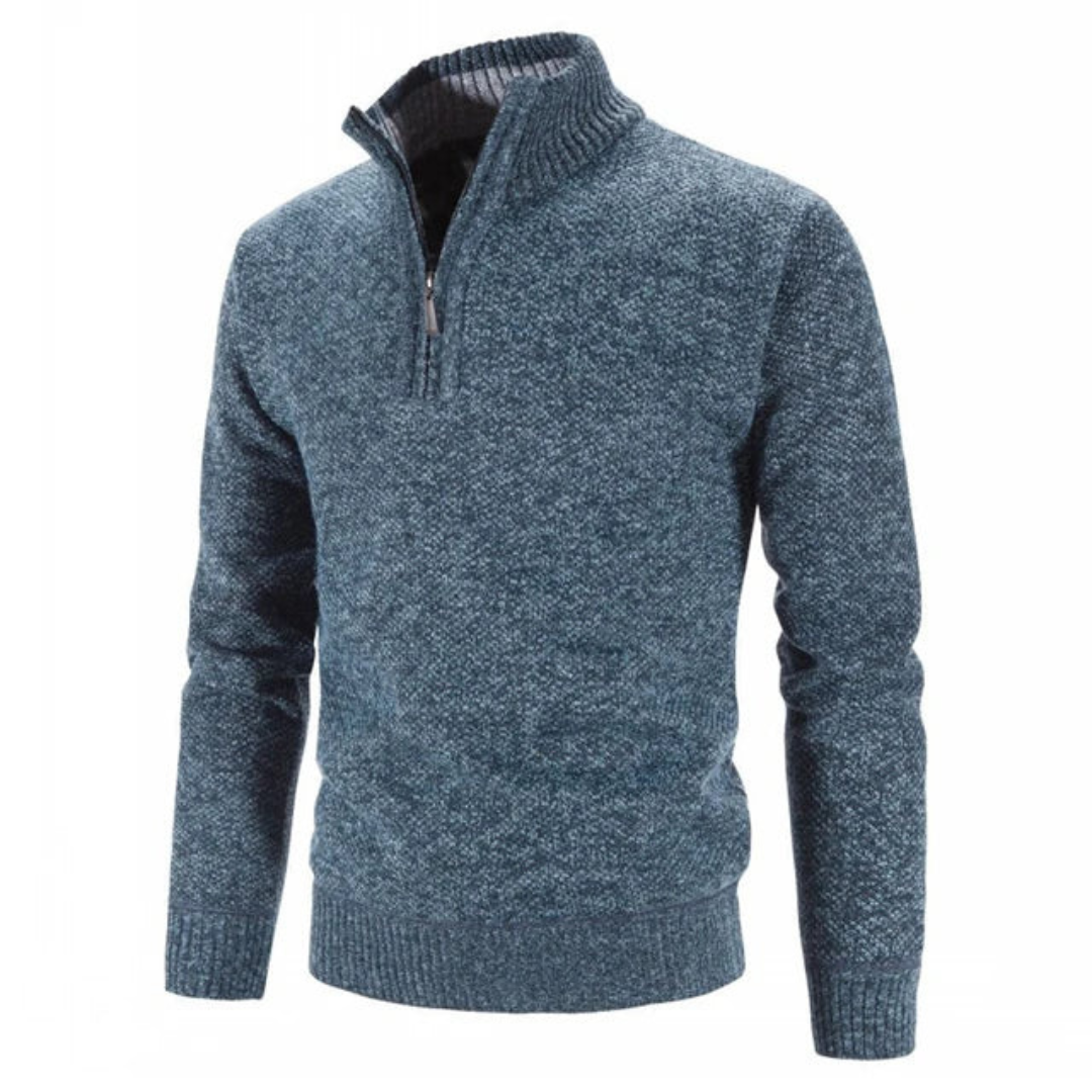 Herren Warme Pullover | Halber Reißverschluss