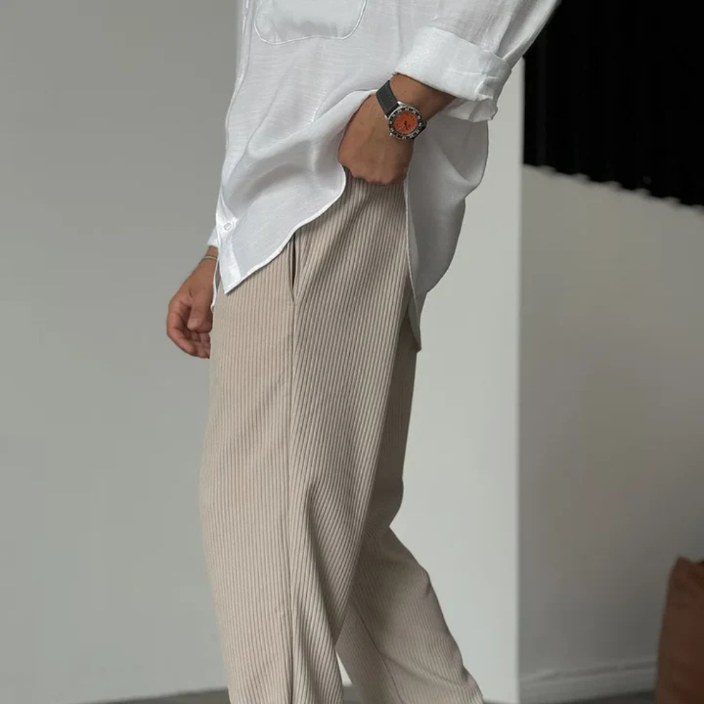 Herren Weiche Luxus Hose – Schlanke Passform, Elegant und Bequem