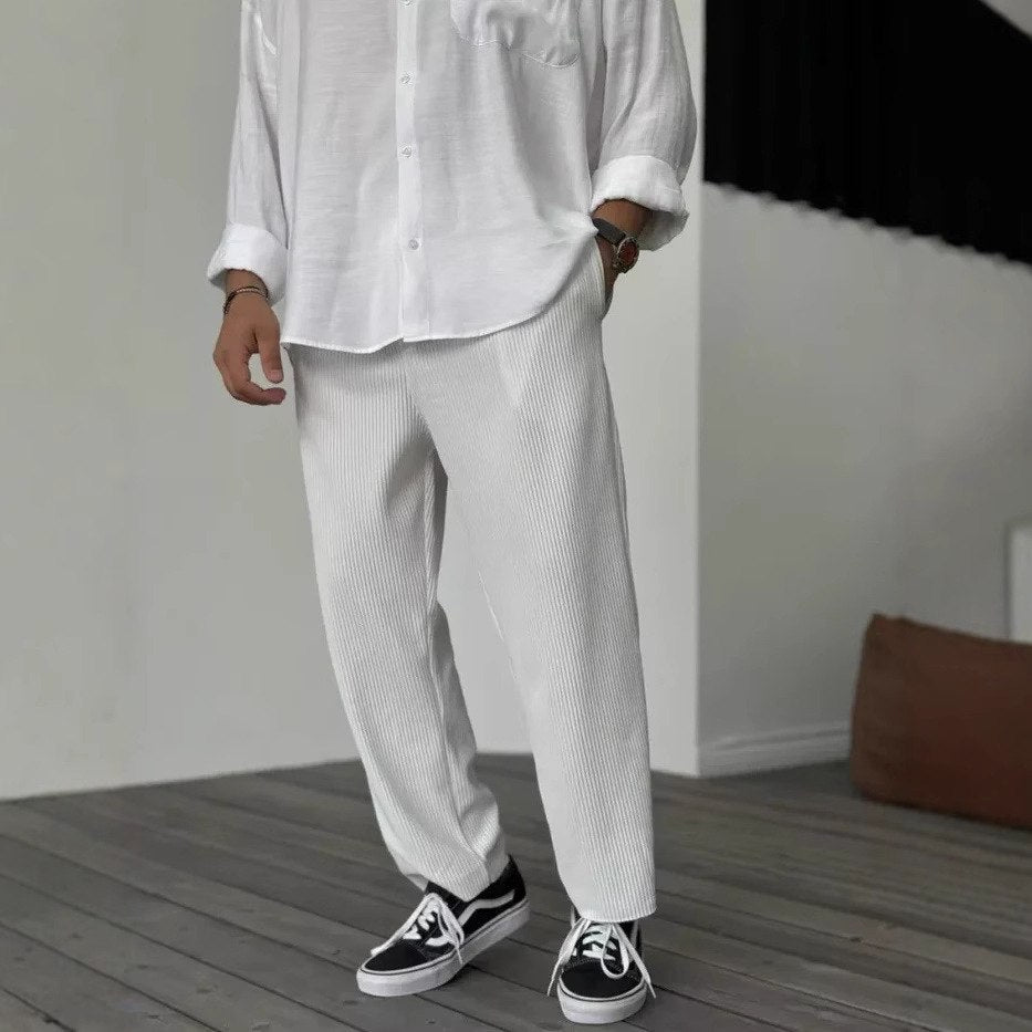 Herren Weiche Luxus Hose – Schlanke Passform, Elegant und Bequem