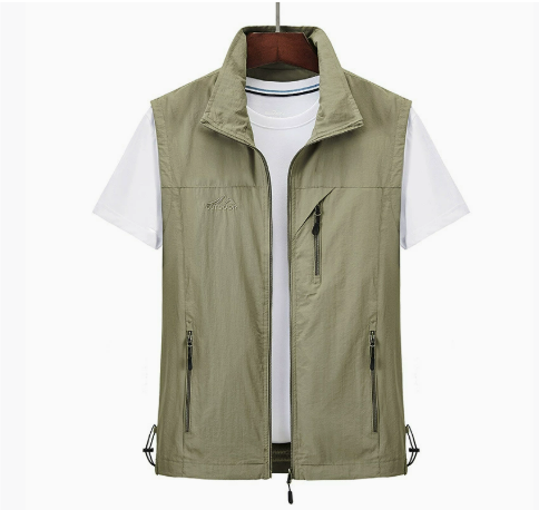 Herren Winddichte Weste mit Reißverschluss – Ärmellose Outdoorjacke für jede Jahreszeit