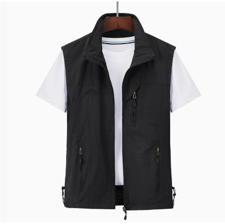 Herren Winddichte Weste mit Reißverschluss – Ärmellose Outdoorjacke für jede Jahreszeit