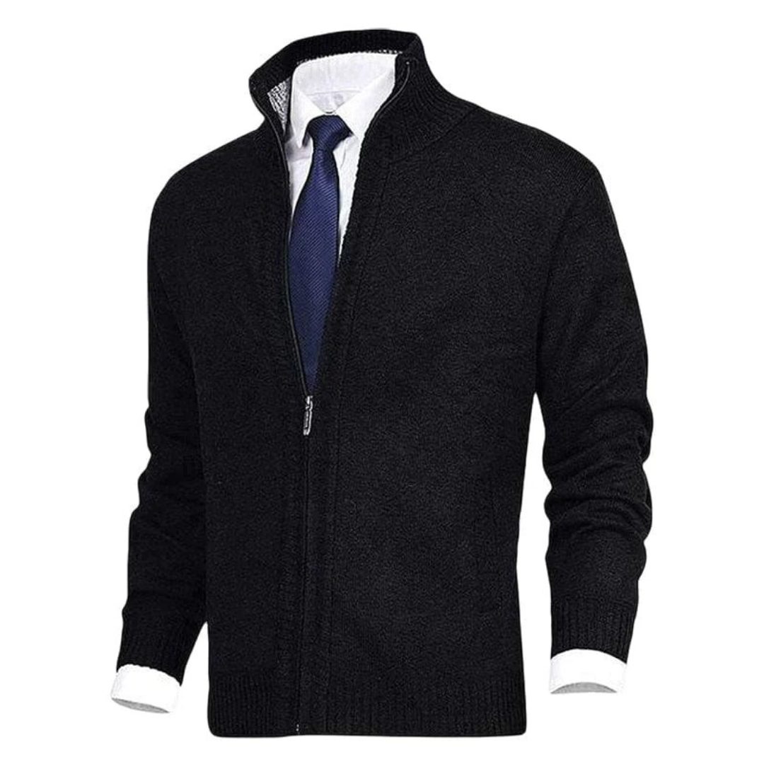 Herren Winter-Strickjacke mit Reißverschluss – Warm, funktional und vielseitig