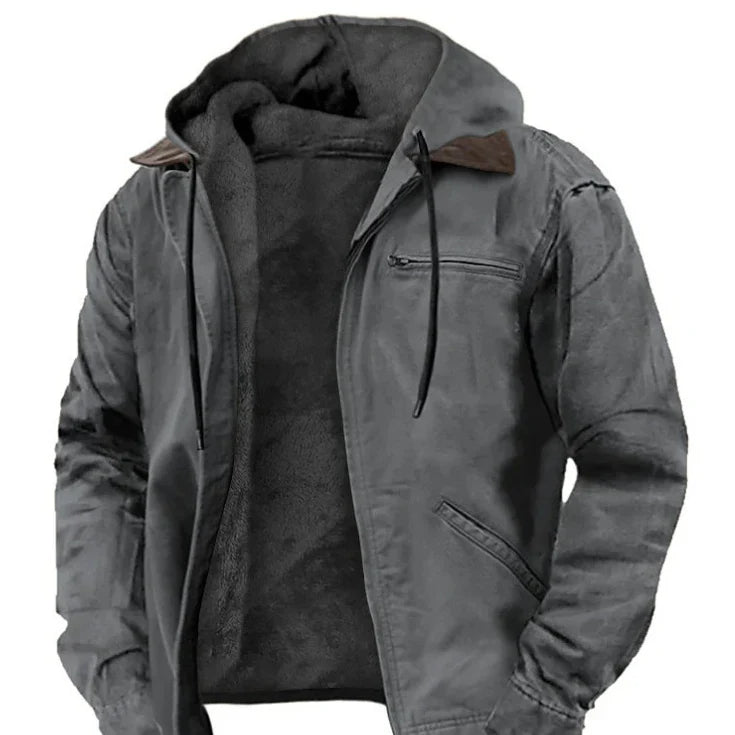 Herren Übergangsjacke | Warmes Innenfutter | Kapuzendesign & Leichtes Obermaterial
