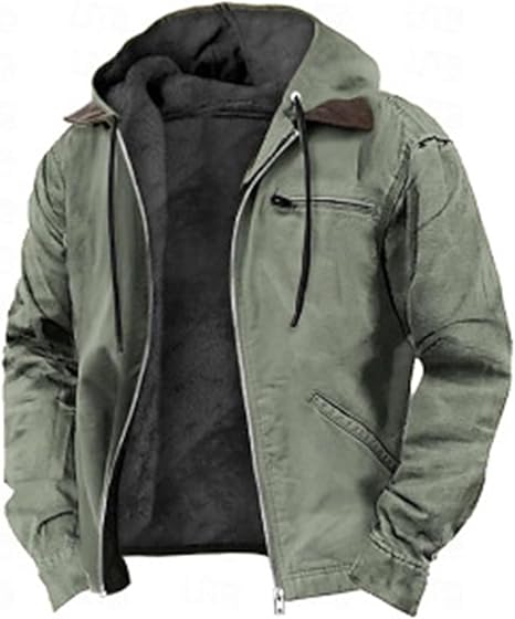 Herren Übergangsjacke | Warmes Innenfutter | Kapuzendesign & Leichtes Obermaterial