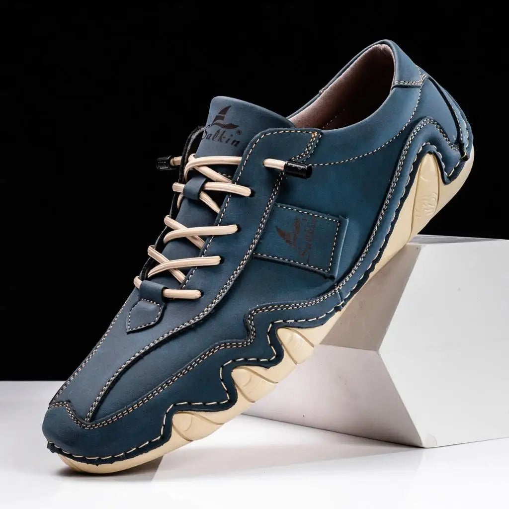 Herrenschuhe | Handgefertigt, Strukturierte Oberfläche, Wellenprofil-Sohle