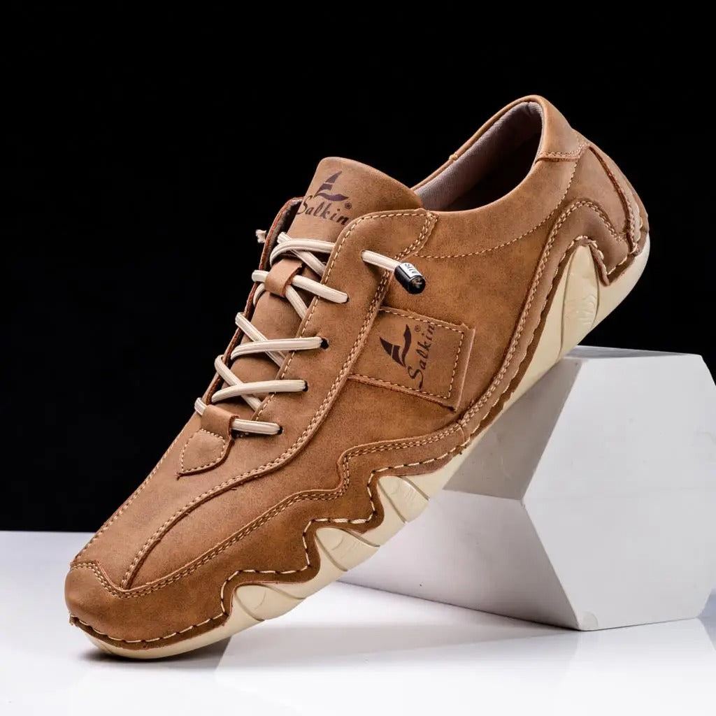 Herrenschuhe | Handgefertigt, Strukturierte Oberfläche, Wellenprofil-Sohle