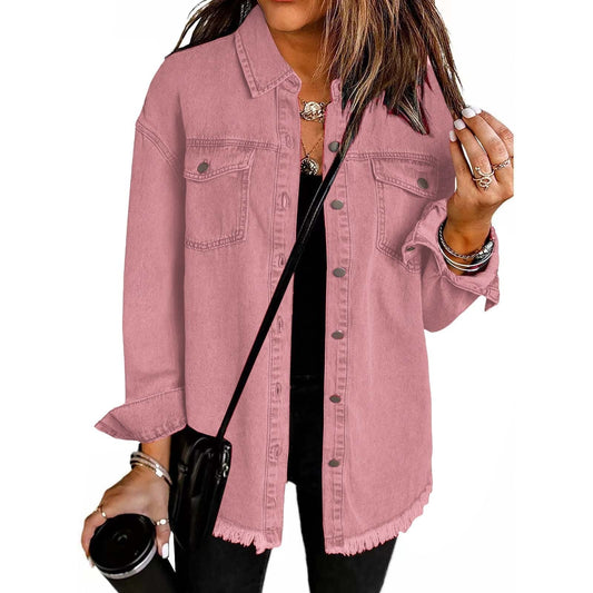 Klassische Jeansjacke im Lässigen Schnitt