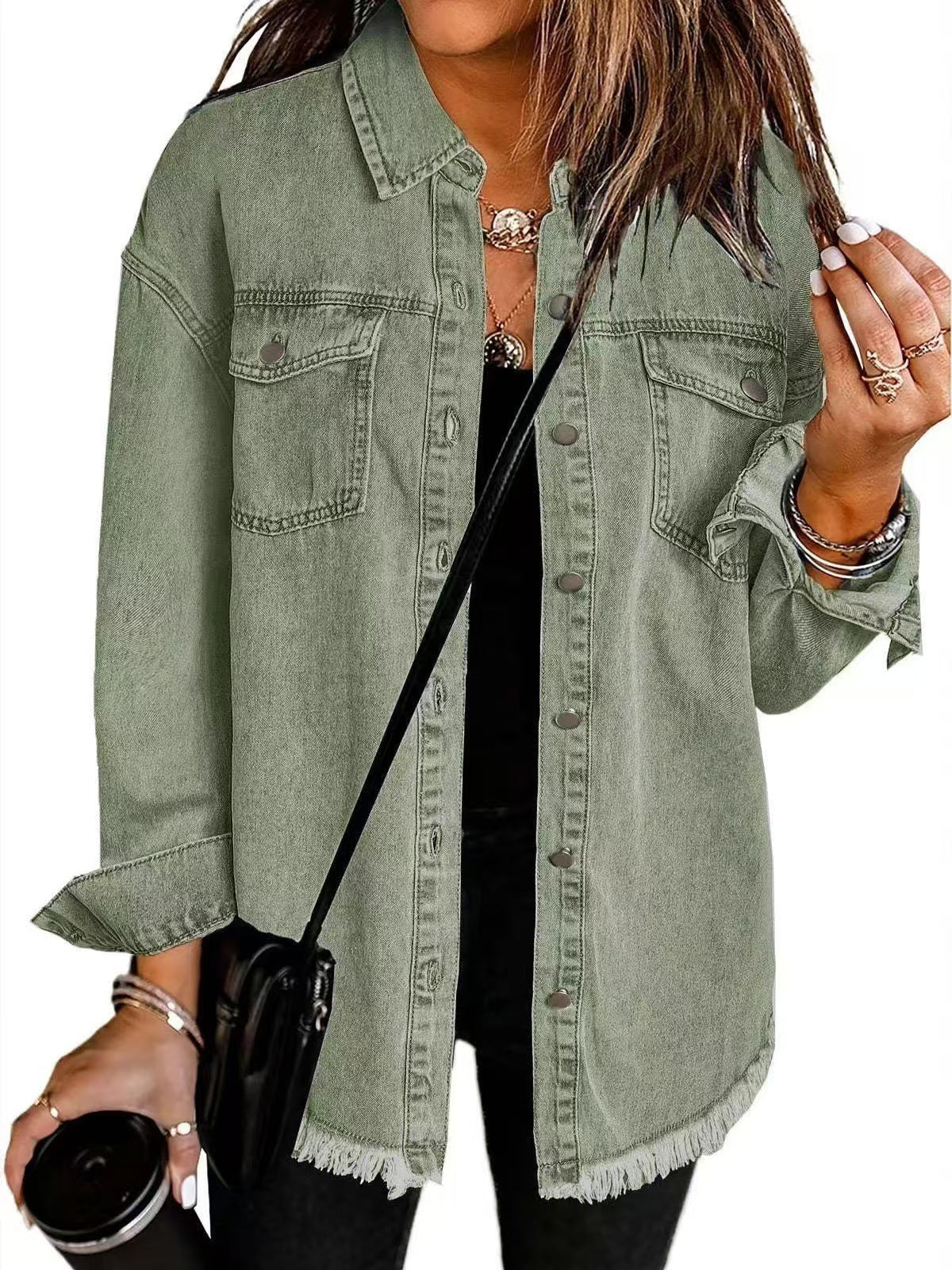 Klassische Jeansjacke im Lässigen Schnitt