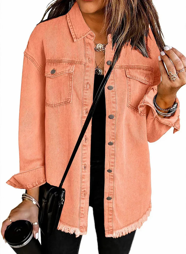 Klassische Jeansjacke im Lässigen Schnitt