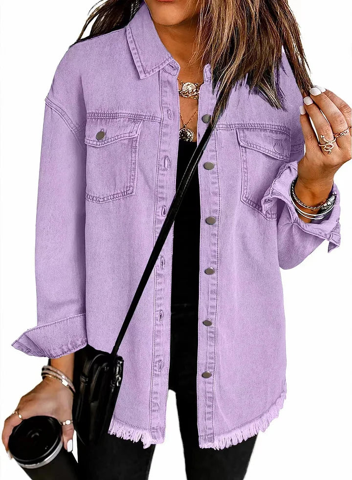 Klassische Jeansjacke im Lässigen Schnitt