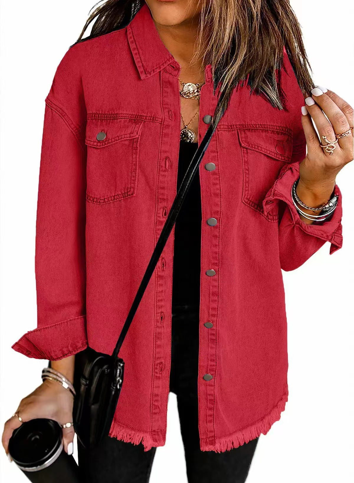 Klassische Jeansjacke im Lässigen Schnitt