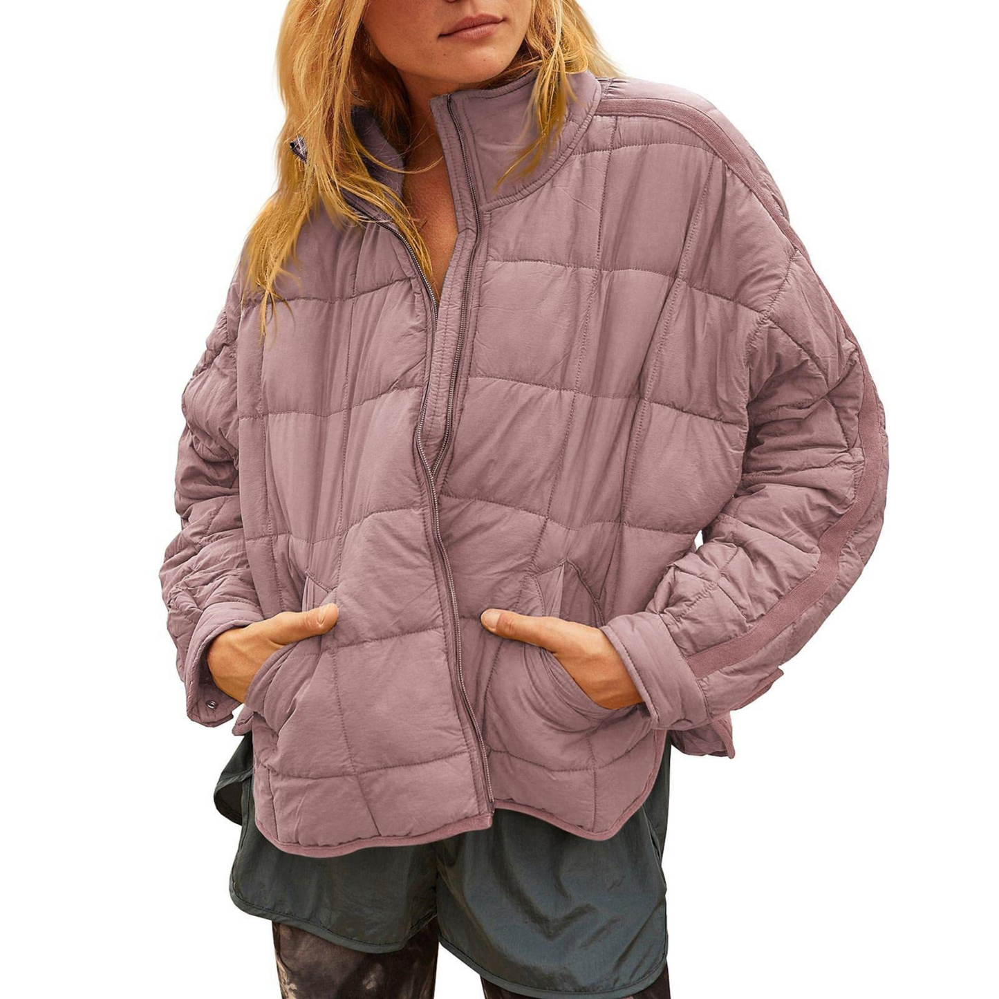 Kompakte, leichte Pufferjacke mit Reißverschluss