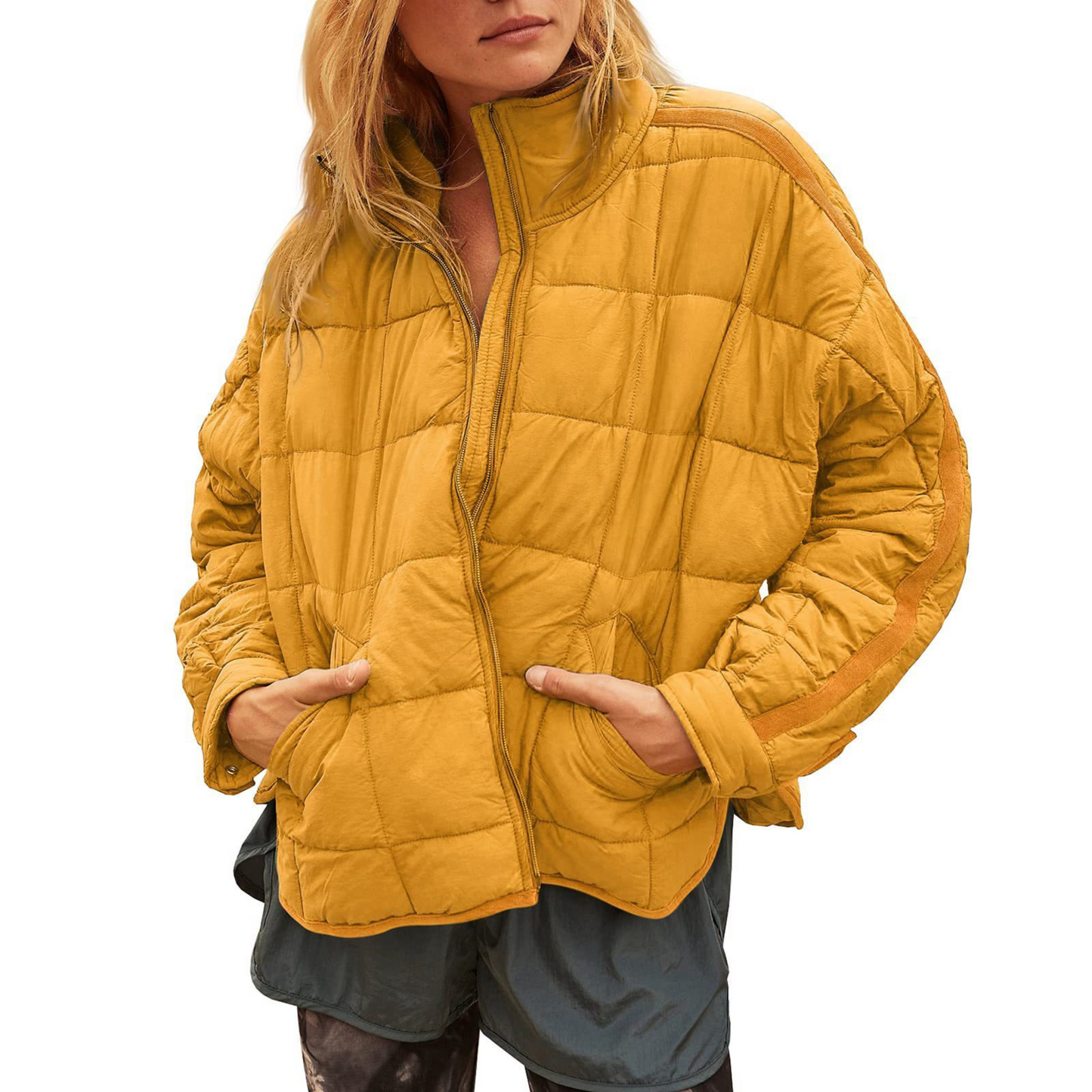 Kompakte, leichte Pufferjacke mit Reißverschluss