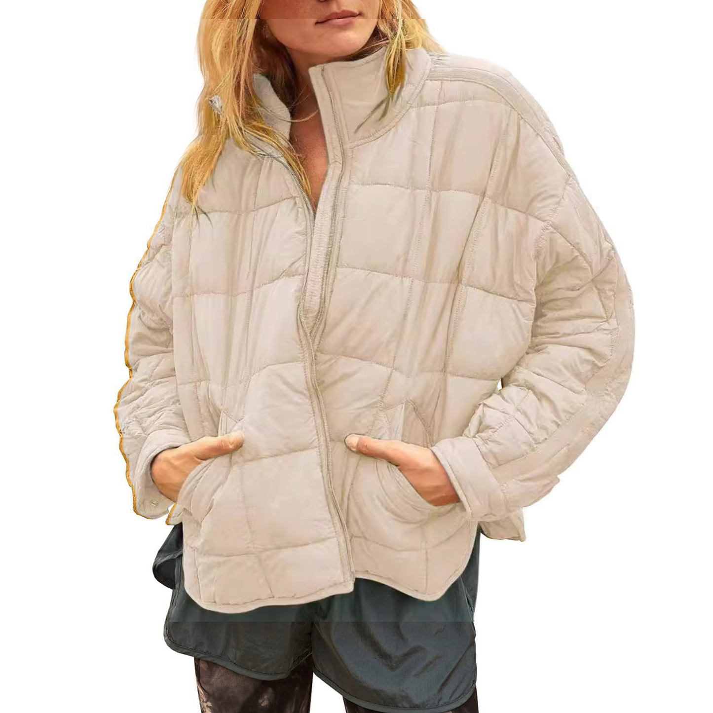 Kompakte, leichte Pufferjacke mit Reißverschluss