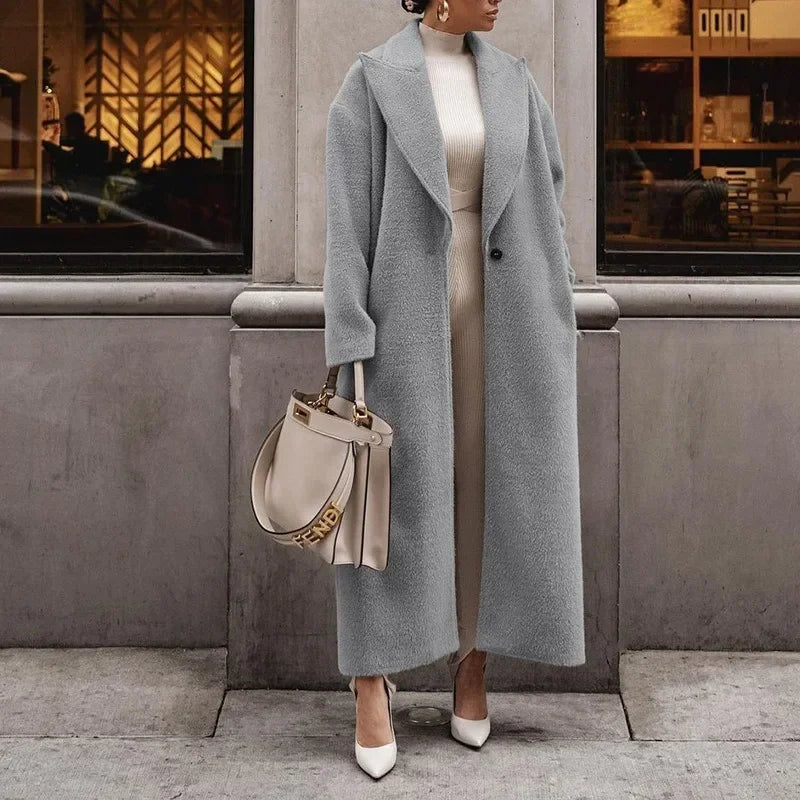 Langer Damen-Winter-Trenchcoat