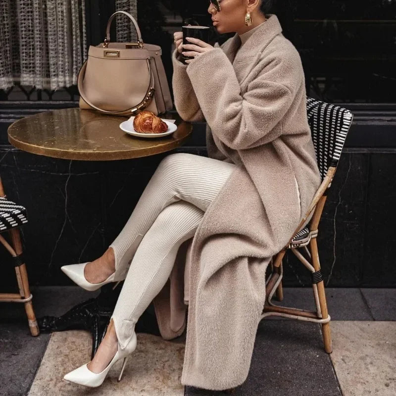 Langer Damen-Winter-Trenchcoat