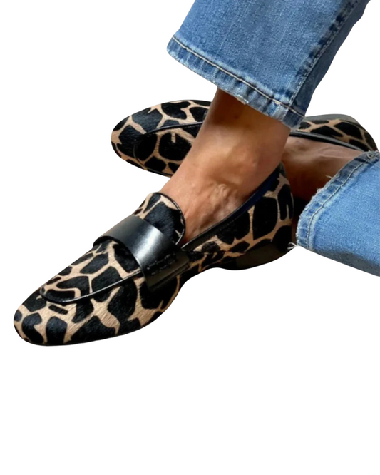 Loafers mit Animal-Print