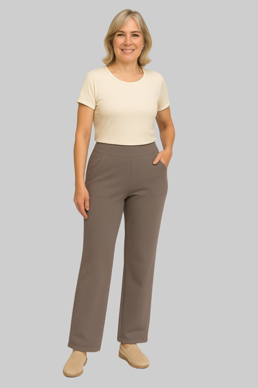 Stretchhose mit hoher Taille