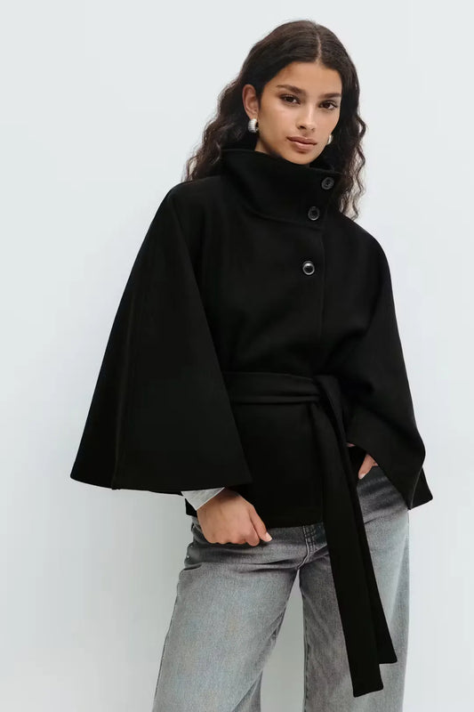 Umhangjacke mit Gürtel | Moderne Silhouette