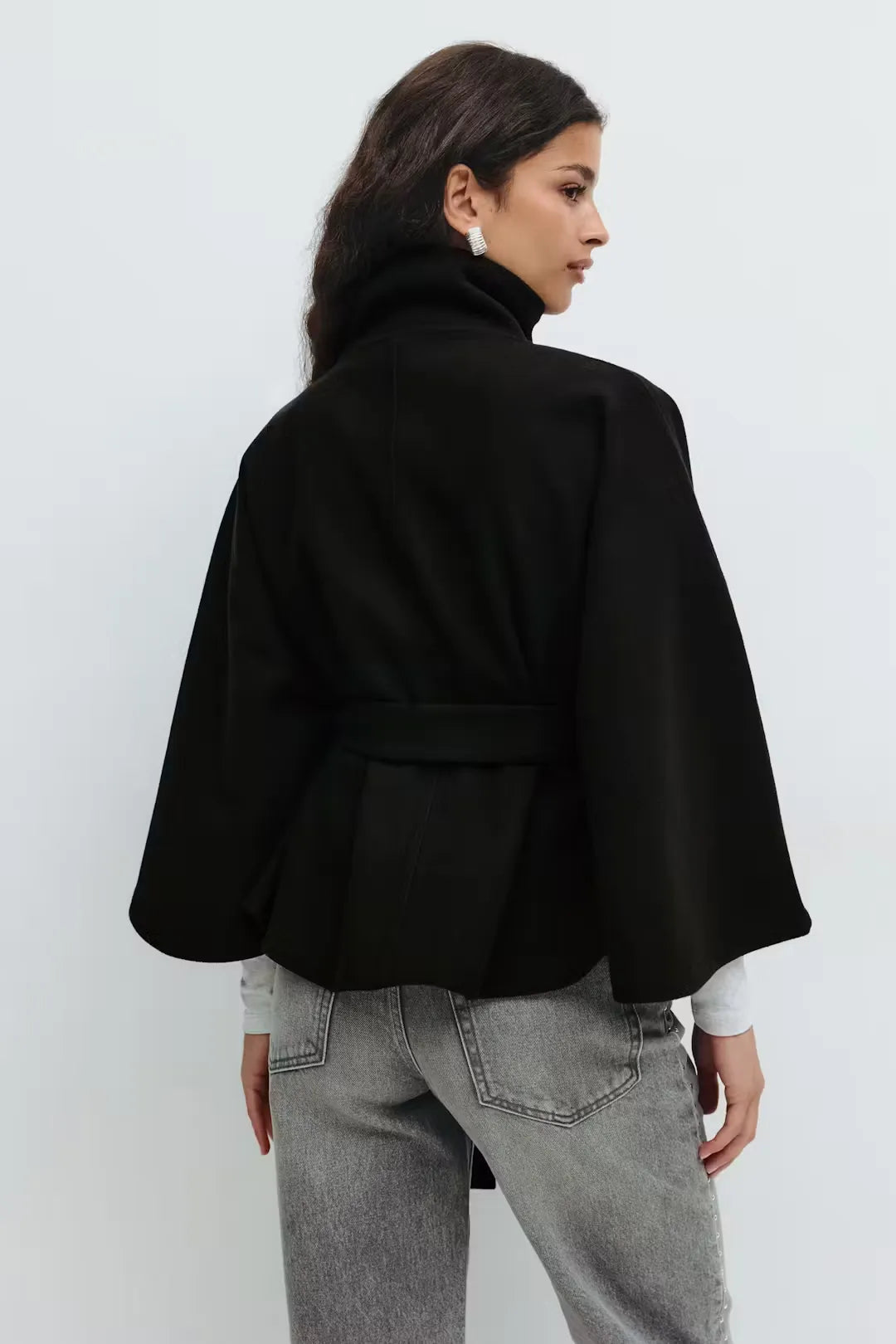 Umhangjacke mit Gürtel | Moderne Silhouette