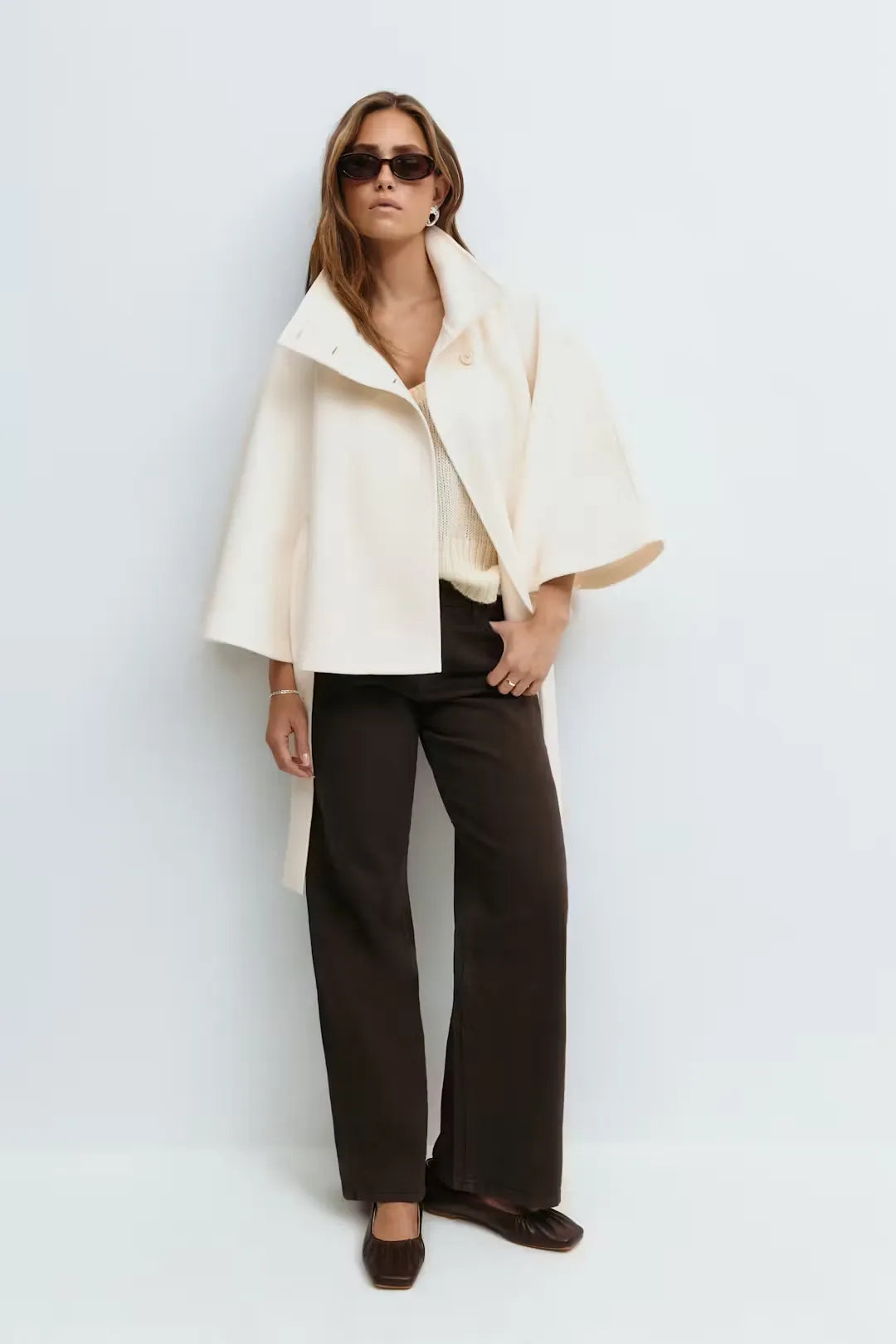 Umhangjacke mit Gürtel | Moderne Silhouette