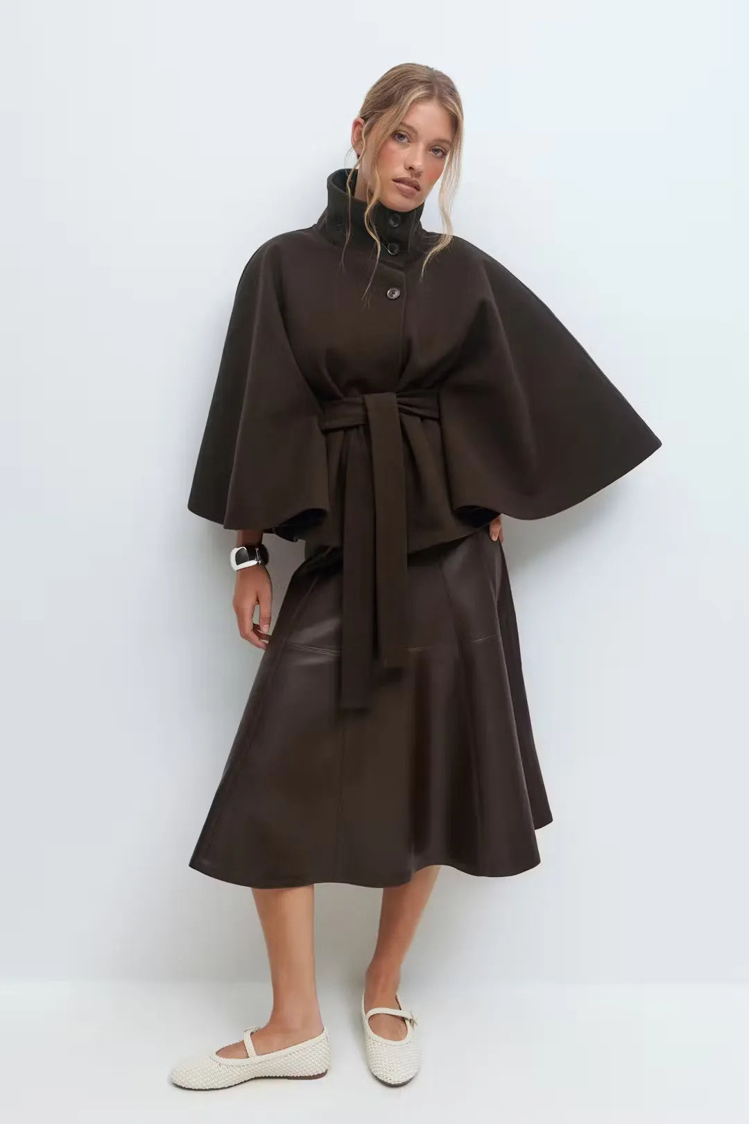 Umhangjacke mit Gürtel | Moderne Silhouette