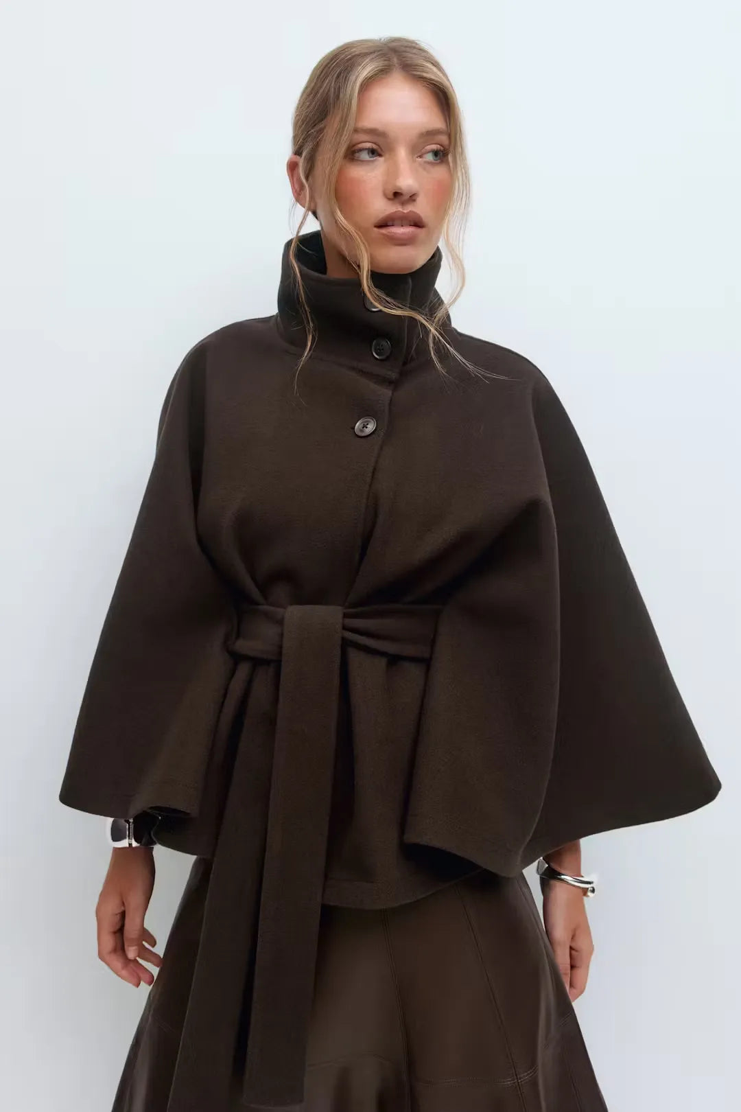 Umhangjacke mit Gürtel | Moderne Silhouette