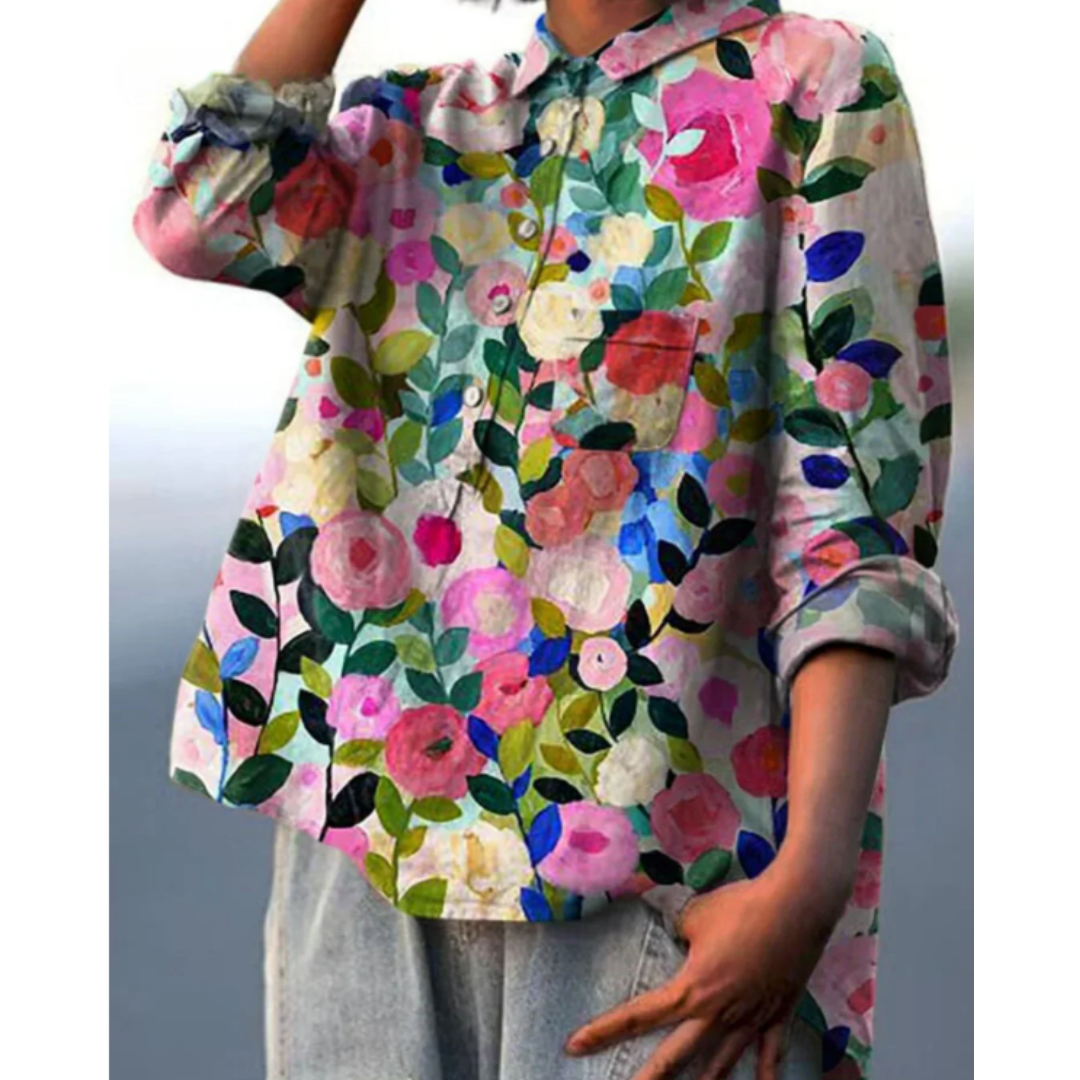 Damen Bluse mit Blumendruck