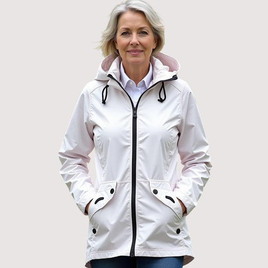 Wasserdichte Damen-Regenjacke (Midilänge)