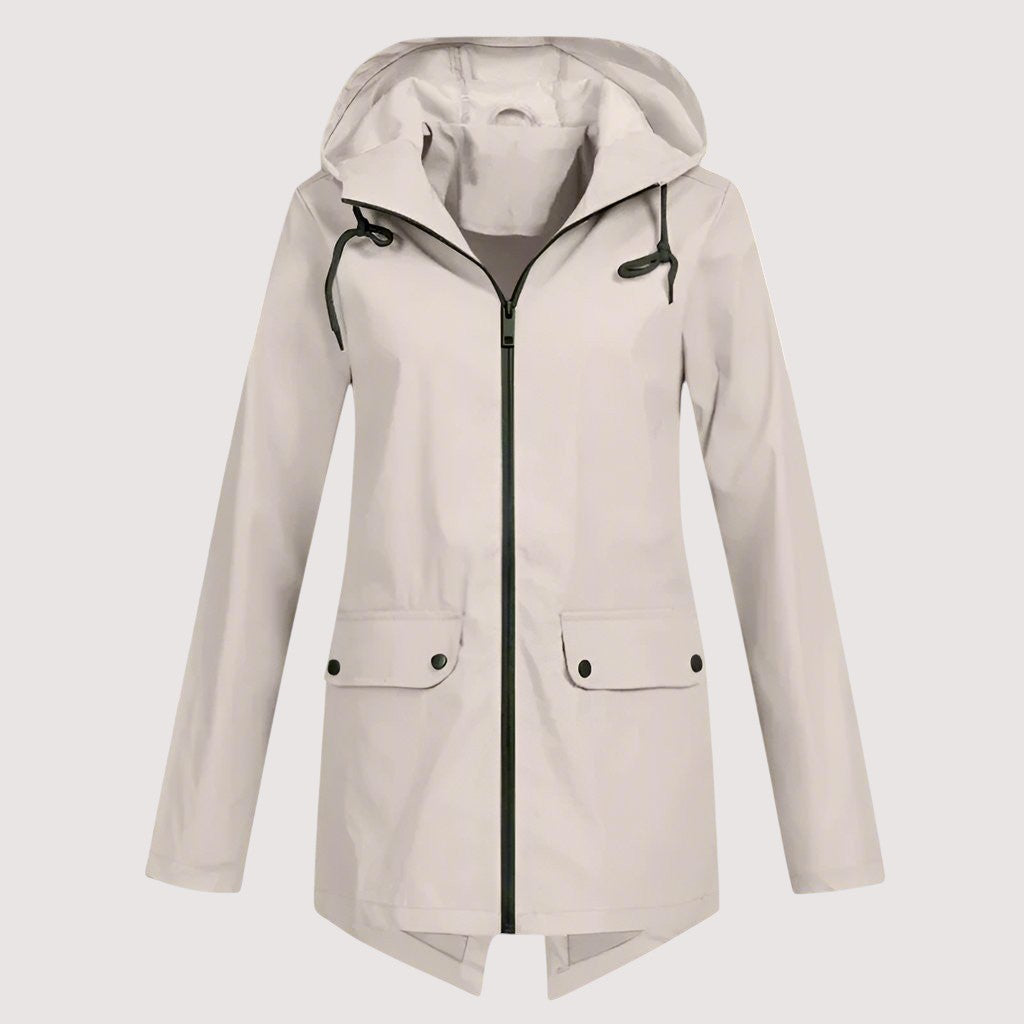 Wasserdichte Damen-Regenjacke (Midilänge)