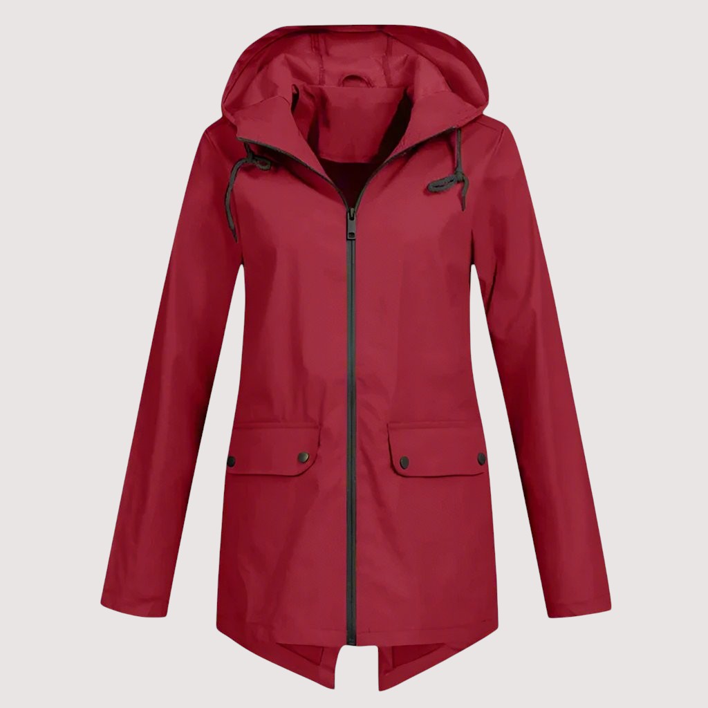 Wasserdichte Damen-Regenjacke (Midilänge)