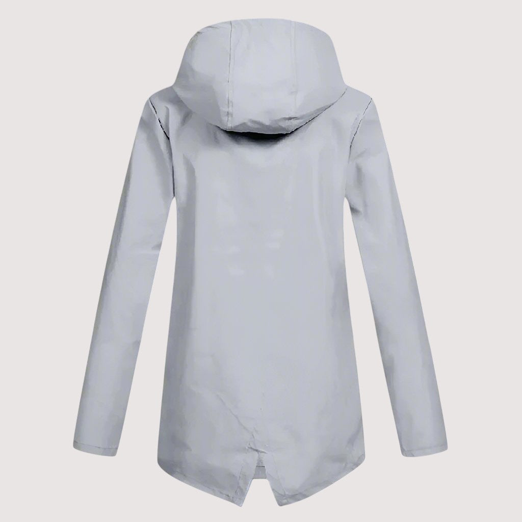 Wasserdichte Damen-Regenjacke (Midilänge)