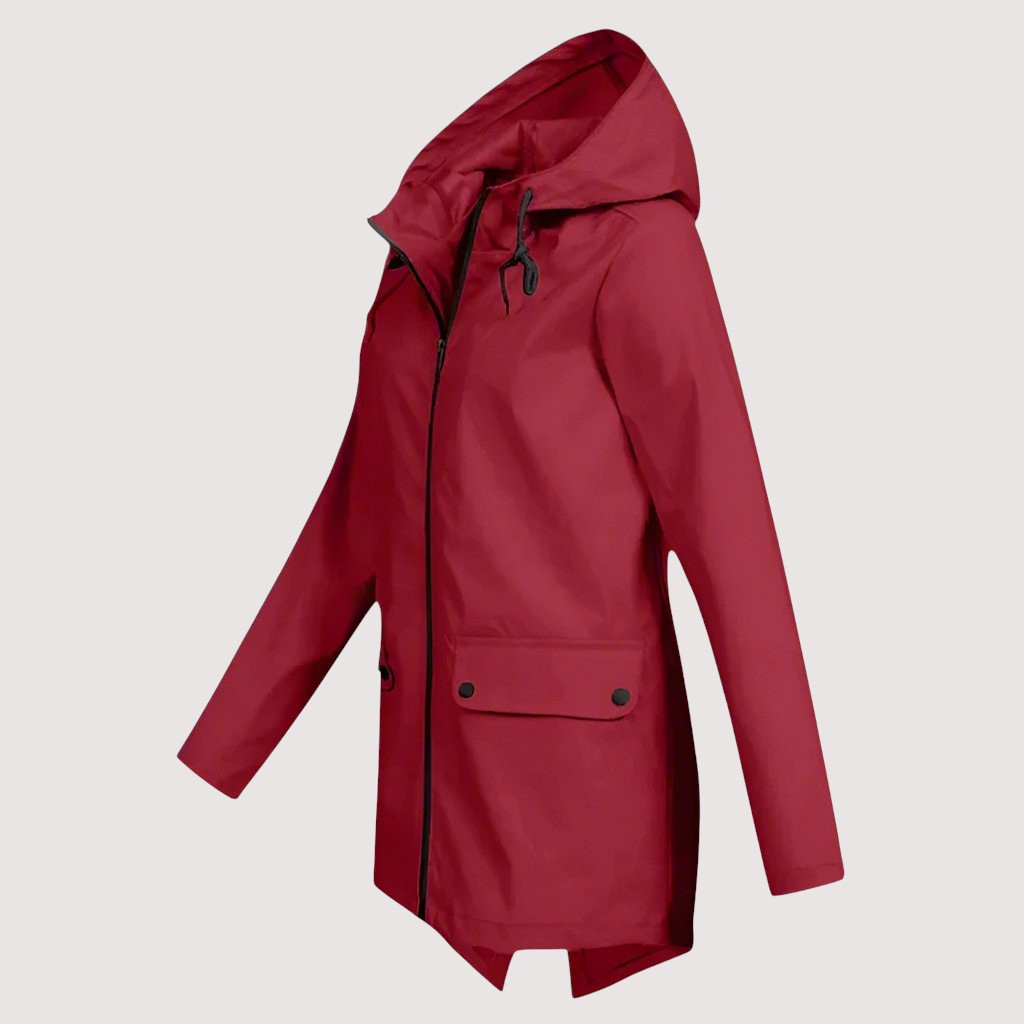 Wasserdichte Damen-Regenjacke (Midilänge)