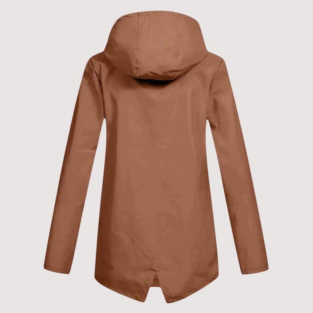 Wasserdichte Damen-Regenjacke (Midilänge)