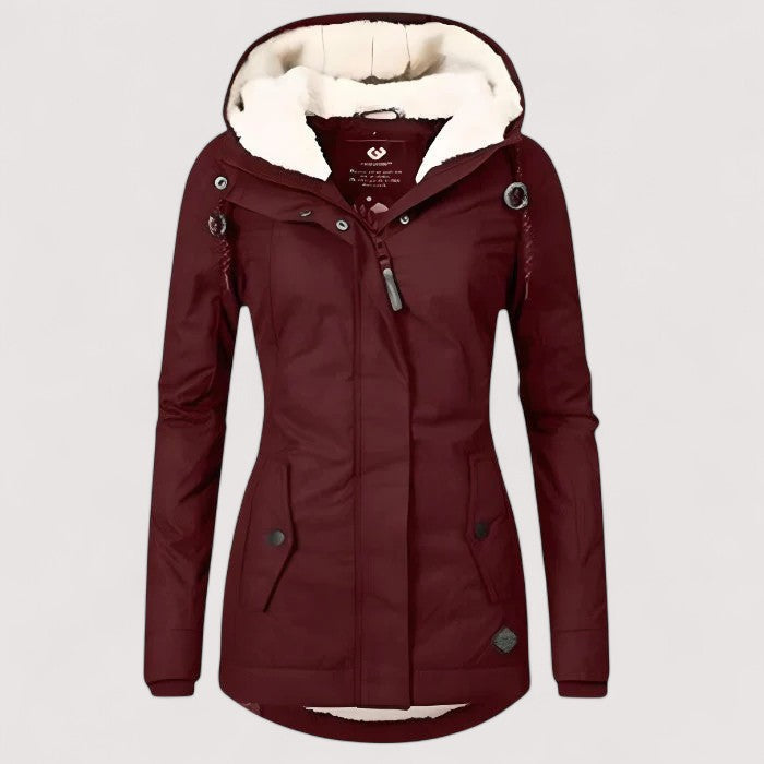 Wasserdichte Winterjacke mit Kapuze