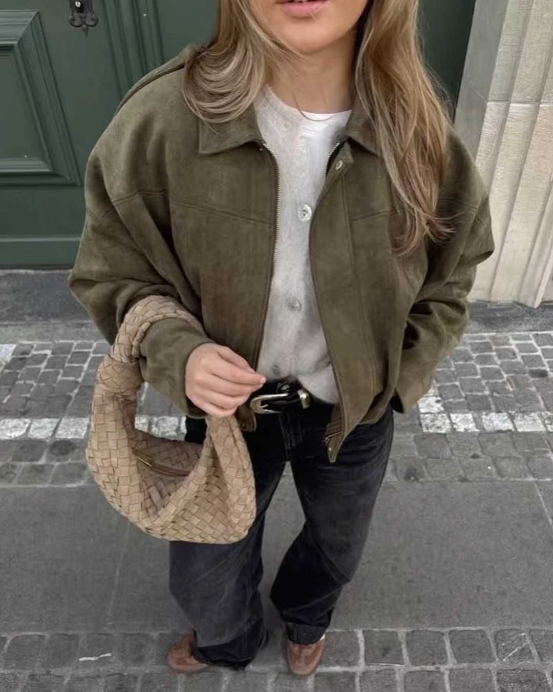bomberjacke für damen | oversize & wildlederoptik