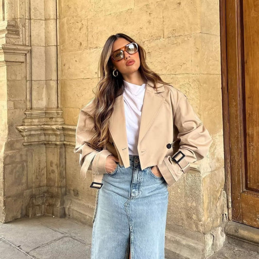kurzer trenchcoat für damen