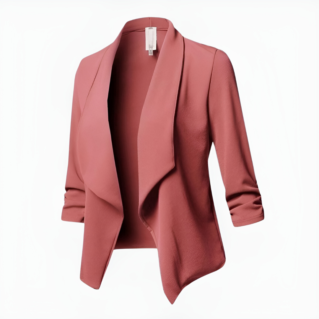 Damen Blazer mit asymmetrischer Vorderseite und langen Ärmeln