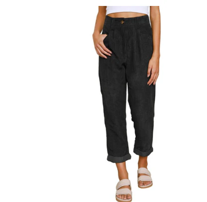 Damen Cordhose mit hoher Taille