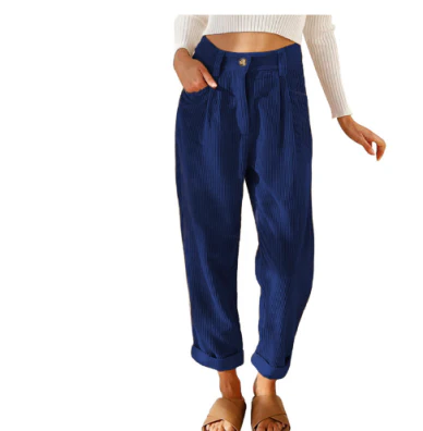 Damen Cordhose mit hoher Taille