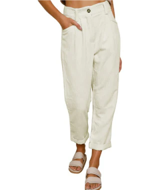 Damen Cordhose mit hoher Taille